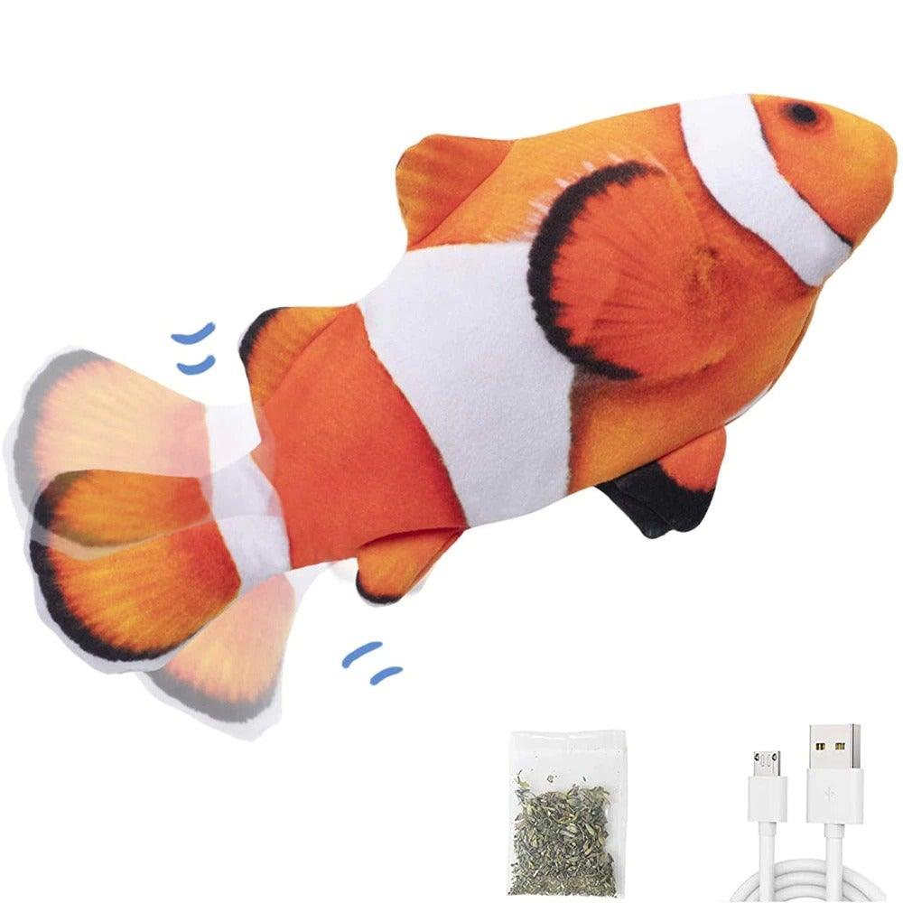 Floppy Fish Cat Toy Moving Fish Toy for Cats Interactive Flopping Cat Kicker Fish Toy Dancing Wiggle Fish Catnip Toys Fun Toy for Cat Exercise